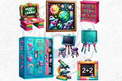 Girly Back to School teacher PNG Clipart Classroom decor Product Image 6