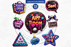 Girly Back to School teacher PNG Clipart Classroom decor Product Image 7