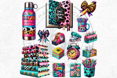 Girly Back to School teacher PNG Clipart Classroom decor Product Image 8