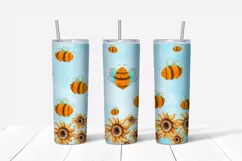 Bees tumbler design,20 oz skinny tumbler design,Summer png Product Image 2