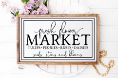 Fresh Flower Market SVG | Farmhouse Spring SVG | dxf and mor Product Image 3
