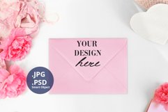 Envelope Sticker Mockup Valentine's Day PSD, JPG Product Image 2