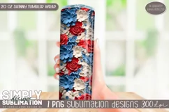 3D Seamless Sublimation Skinny Tumbler Wrap| 20oz | Png Product Image 2