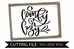 Comfy & Cozy - Winter - Hand Lettered SVG Product Image 1