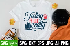 Feeling A little' Salty SVG Cut File,Summer SVG Design Product Image 3