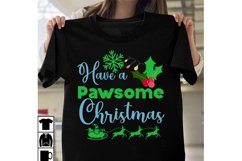 Have a Pawsome Christmas SVG Cut File,Christmas SVG Design Product Image 1