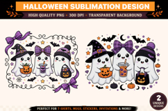 Halloween PNG|Cute Ghost Halloween PNG|Halloween Sublimation Product Image 1
