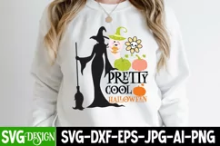 pretty Cool Halloween T-Shirt Design,Halloween SVG Design Product Image 4