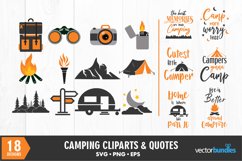 Camp bundle cliparts and quotes svg Product Image 1