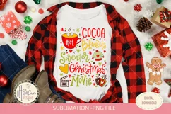 Hot cocoa, Christmas movie, sublimation png Product Image 1