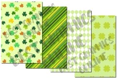 St Patricks Shamrock Pattern Digital Papers Set Product Image 8