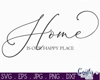 Home Is Our Happy Place Farmhouse Home Sign Svg Product Image 2