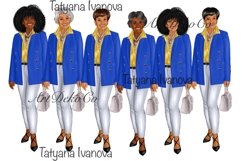 Sorority clipart, Sisterhood clipart, Afro girls clipart Product Image 6