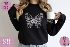 Floral Butterfly t-shirt design| Vinyl butterfly SVG Product Image 6