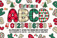 Christmas Alphabet png clipart, christmas letters doodle Product Image 1