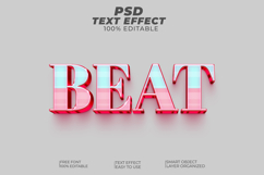 beat 3D Striped Text Effect Template Product Image 1