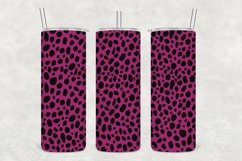 Browncherry Leopard Texture Tumbler Wrap Sublimation Product Image 1