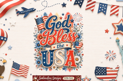 God Bless the USA Sublimation Desig|Trending American png Product Image 2