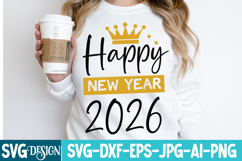 Happy New Year 2026 SVG Design,New Year 2026 Svg Design Product Image 1