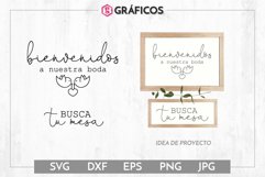 Bienvenidos a nuestra boda SVG Busca tu mesa Frases de boda Product Image 1