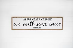As For Me And My House We Will Serve Tacos, Salsa 24 7 SVG Product Image 1
