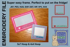I Love Grandma Picture Frames - 4 x 4 and 5 x 7 Hoops Product Image 2