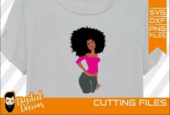 5x Black Girl Layered SVG, Afro Lady svg, file, Africa Product Image 2