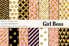 Girl Boss Digital Papers Product Image 1