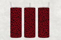 Burgundy Leopard Texture Tumbler Wrap Sublimation Product Image 1