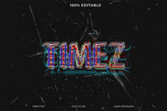 Vibrant Psychedelic Text Design Timez for Graphic Design Product Image 1