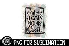 WHATEVER - Floats Your Boat -Pastel Glitter -PNG SUBLIMATION Product Image 1