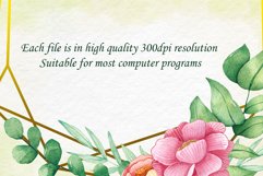 Watercolor Geometric Floral Frames Clipart Product Image 2