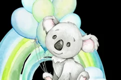 watercolor koala clip art Baby Koala. little animals clipart Product Image 5