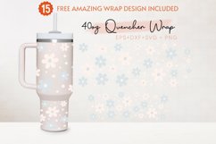 Daisy 40oz Quencher Tumbler, Flower, Lovely Floral, Spring Product Image 1