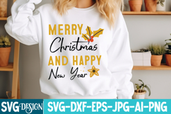 Merry Christmas And Happy New Year SVG Design ,Christmas Product Image 1