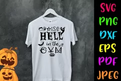 Raise Hell in Gym Halloween Workout SVG I Cut File Product Image 2