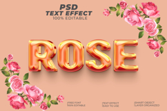 rose 3D Glossy Text Effect Template Product Image 1