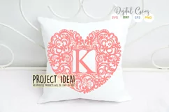Letter K paper cut design. SVG / DXF / EPS / PNG files Product Image 3