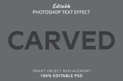 Carved Editable Photoshop Text Style Effect Product Image 1