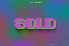Colorful Sold Text Graphic for Design Projects Product Image 1