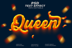queen 3D Glossy Text Effect Template Product Image 1