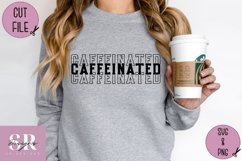 Caffeinated stacked word| vinyl cutting | coffee svg Product Image 1