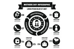 Mothers day infographic concept, simple style Product Image 1