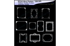 art deco frames / art deco frames clipart / art deco frames silhouette / art deco gold frames / art deco silver frame / digital/High Quality Product Image 4