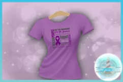 I WEAR PURPLE Lupus Awareness SVG DXF EPS PNG PDF file Product Image 2