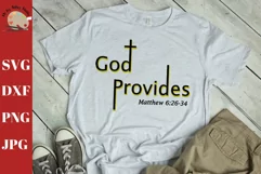 God Provides Christian Wall Decor faith bible verse SVG Product Image 1