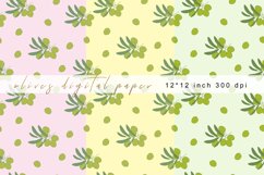 Olives Digital Paper.Olives Seamless Patterns Product Image 1