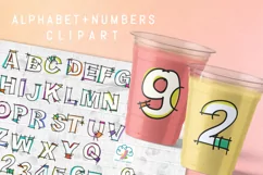 Hand Sketched Alphabet and Numbers 0 to 9 Clipart PNG Files Product Image 3