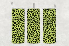 Chartreuse Leopard Texture Tumbler Wrap Sublimation Product Image 1