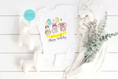 Safari Baby animals birthday sublimation design. Product Image 2